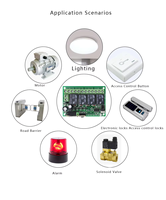 433Mhz 4 canaux code d'apprentissage sans fil 24V/12V commutateur de télécommande et kit de contrôleur pour porte de porte