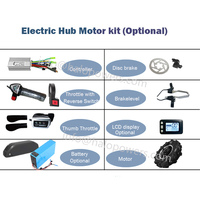 Kit moteur électrique pour chariot à roues de tracteur 16 pouces, à couple élevé et faible vitesse, 80 Nm, avec moyeu motorisé BLDC sans balais à engrenages