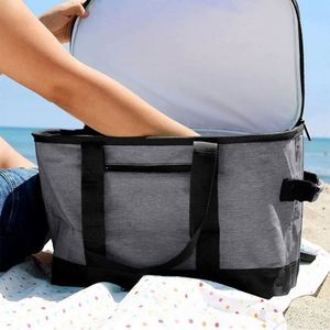 <b>Large</b> Capacity Polyester Foldable Ice Cooling <b>Bag</b> Portable Insulated Picnic <b>Beach</b> Cooler <b>Bag</b> for Food - Product Image 5