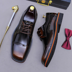 Nouvelles chaussures derby pour homme en cuir véritable, trois pièces, tendance, haut de gamme, élégantes, respirantes, confortables, adaptées à tous les jours, affaires, mariage. - Product Image 5