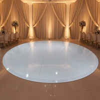Panneau de sol de danse professionnel, moderne, luxueux, élégant, romantique, simple, 24 pieds x 24 pieds, avec cadre en aluminium blanc brillant, le plus vendu