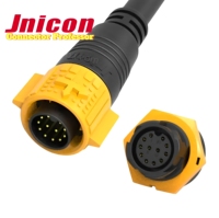 Connecteur étanche IP67 M19 12 broches moulé avec câble PCB montage sur panneau mâle prise de fil électrique prise femelle