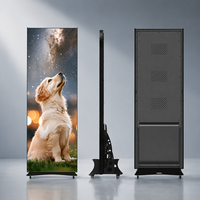 Écran d'affichage LED portable pour intérieur, P1.86 GOB, signalisation numérique mobile, 640*1920mm, affichage LED de fabricants d'affiches