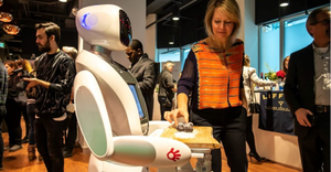 Robot Camarero Inteligente Janz Amy 2026 con Carga Automática para Restaurantes, Robot Humanoide de Entrega de Alimentos con Navegación Lidar, Diálogo por Voz y Servicio de Catering - Product Image 5