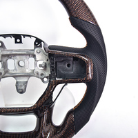 Volant sport en fibre de carbone LED modifié, compatible avec Dodge Ram 1500 TRX, assemblage en velours perforé pour cuir personnalisé