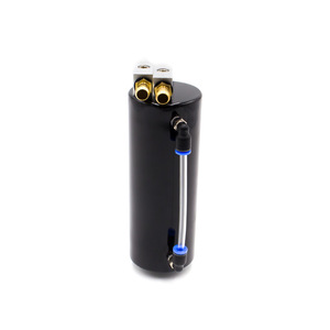 Recipiente cilíndrico de metal para ventilación de aceite de 750 ml para piezas de modificación automotriz con tubo de recogida y kit de mangueras - Product Image 2