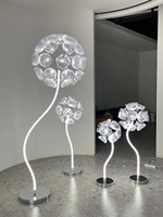 Personnalisé Décoratif Jardin Vacances Led IP65 lumière Fibre Optique Pissenlit Fleur Réverbère Plante Sculpture Lumineuse
