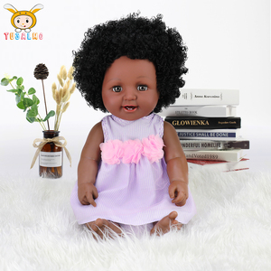 Modische Handgefertigte Afroamerikanische Schwarze VINYL-Babypuppe für Kinder Schwarze Puppe - Product Image 6