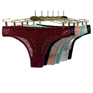 Nhà máy cung cấp Châu Âu và Mỹ phụ nữ thoáng khí sexy đồ lót eo thấp ren t trở lại G-<span class=keywords><strong>string</strong></span> thongs quần lót - Product Image 3