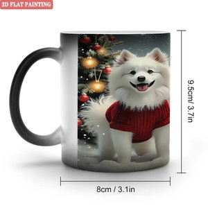 Frosted Black <b>Ceramic</b> <b>Mug</b> 11oz Heat Sensitive Color Changing Drinking Cup Office Use - Product Image 1