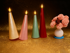 Lilin elektronik Led meruncing, cahaya lilin unik berkedip, dekorasi Natal rumah - Product Image 3