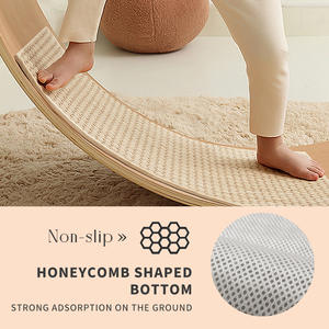 Alfombra de Baño Rectangular de Felpa Beige Absorbente Antideslizante de Secado Rápido con Diseño Minimalista - Product Image 3