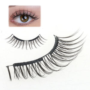 Vente en gros de faux cils magnétiques naturels doux réutilisables à étiquette privée, extensions de cils magnétiques 3D avec applicateur - Product Image 1