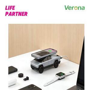 <span class=keywords><strong>Chargeur</strong></span> <span class=keywords><strong>sans</strong></span> <span class=keywords><strong>fil</strong></span> 3-en-1 Verona Cybertruck Style pour téléphone et montre, station de charge rapide ABS 10W - Product Image 3