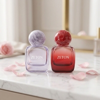 Botol Semprot Parfum Kaca Borosilikat Isi Ulang Grosir dengan Sablon 30/50/80/100ml Pompa Semprot Silinder Persegi Bermotif Marmer