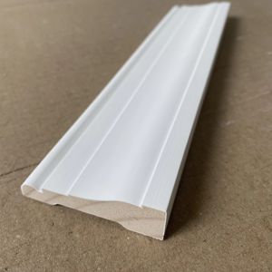 Factory <b>Direct</b> Primed Finger-Joint Radiata Pine Wood 5/8"*2 1/4"*7' Glass&SASH <b>Beads</b> Casing and Baseboard Moulding - Product Image 1