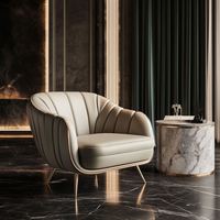 Fauteuil de loisirs pour enfants style nordique, en tissu de coton blanc, durable, pour salon, chambre, appartement, hôtel, chaise longue capitonnée au sol