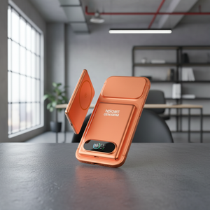 Banque d'alimentation magnétique en alliage d'aluminium LX27 avec écran LCD TFT, <span class=keywords><strong>chargeur</strong></span> sans fil rapide 15W avec aimant pour les utilisateurs soucieux de l'esthétique - Product Image 1