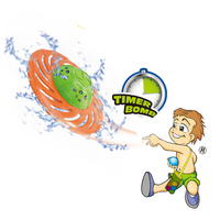 Ensemble de jeu de bombes à eau automatiques à éclatement rapide avec disques volants et ballons d'eau, 50 ballons d'eau en plastique à remplissage rapide, jouet bombes à eau à éclatement automatique