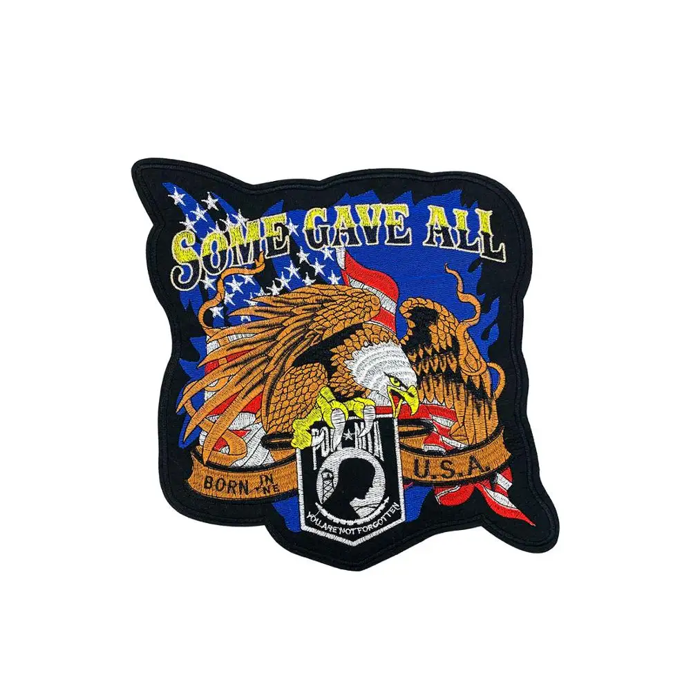 2020 popolare bambola modello iron-on personalizzato biker patch ricamo patch aquila ricamato