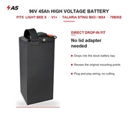 Batterie Ansen 72V-96V 45Ah à insertion directe pour Light Bee X V1+ Talaria Sting MX3/4 79Bike, adaptateur sans couvercle, haute tension 26S, 800 cycles