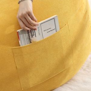 Yellow Modern and Simple Design Multifunctional One Seat Fabric Bean Bag <b>Sofa</b> for Bedroom Balcony Dormitory - Product Image 5