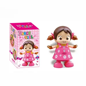 Electric dance girl music light battery operated dancing doll for kids