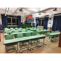 Mobilier scolaire multicolore et personnalisé de haute qualité Ensemble de chaises de bureau simples Table d'étude pour étudiants Table de classe