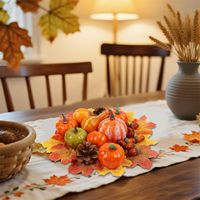 Ensemble de décor de citrouilles d'automne Mini gourde artificielle feuilles d'automne glands pour la maison centres de table d'automne Tables récolte de Thanksgiving