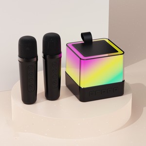 Chất Lượng Cao Microphone Karaoke Di Động <span class=keywords><strong>Bluetooth</strong></span> 5.3 Loa Với 2 Micro Không Dây Nhà Gia Đình Máy Hát Cho Quà Tặng - Product Image 1