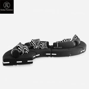 Hitam dua sisi desain Modern Modular lobi Set <span class=keywords><strong>Sofa</strong></span> furnitur bulat bentuk <span class=keywords><strong>S</strong></span> mewah kantor Hotel lobi <span class=keywords><strong>Sofa</strong></span> - Product Image 1