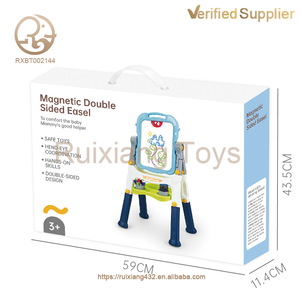 Multifunzionale doppio lato tavolo da <span class=keywords><strong>disegno</strong></span> sensoriale puzzle giocattolo per bambini educativo di plastica stazione per la scrittura di gioco - Product Image 6