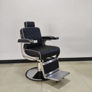 Sillón de Barbería Hidráulico Profesional - 360 °   Sillón Reclinable Giratorio para Salón - Product Image 1