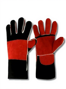 Split Cow sheep Leather Welding <b>Gloves</b> Heat Resistant Safety Work <b>Gloves</b> with Reinforced Palm and <b>Long</b> Gauntlet Cuff Wholesale - Product Image 5