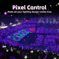Bâtons lumineux LED RGB personnalisés à succès avec logo pour fêtes, concerts et événements - Contrôle par application, fonctionnant sur piles, utilisation en extérieur