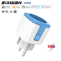 Enchufe Inteligente SIXWGH Matter con Monitoreo de Energía, Compatible con HomeKit/Alexa/Google Home, Control Remoto por Aplicación para el Hogar