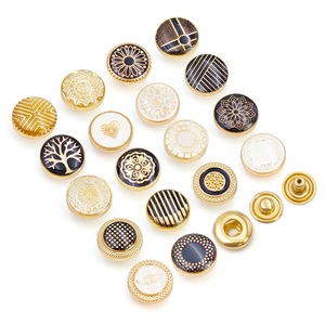 Botones Decorativos Redondos y Cuadrados para Camisas de Hombre, Broches Metálicos con Logotipo Personalizado - Product Image 2