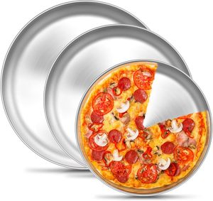 5.5 "/7"/8 "/<span class=keywords><strong>9</strong></span>"/10 "/12" thép không gỉ bánh pizza khay Vòng Lò nướng phục vụ tấm khay cho <span class=keywords><strong>Pie</strong></span> Cookie bánh pizza bánh pizza bánh pizza <span class=keywords><strong>Pan</strong></span> - Product Image 1