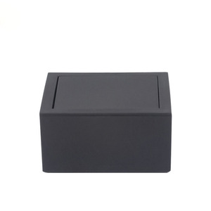 Custom Logo Revolving <strong>Men</strong> Jewelry Display Black Lacquer Studs Cufflink <strong>Box</strong> - Product Image 5