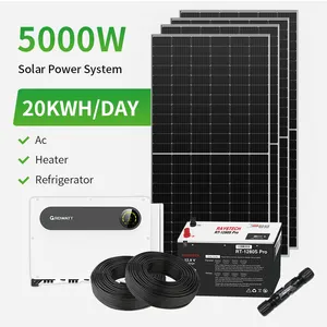 10Kwh Grande Capacidade Bateria De Lítio Off Grid 15Kw 5Kw Rooftop Solar Power System 10Kw Conjunto Completo Híbrido Offgrid Sistema Custo //