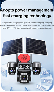 Telecamera di Sicurezza Bullet AOV a Energia Solare <span class=keywords><strong>da</strong></span> <span class=keywords><strong>Esterno</strong></span> con Quattro Obiettivi 20MP 10K HD, PTZ 360, IP CCTV <span class=keywords><strong>Wireless</strong></span> con Scheda Sim 4G - Product Image 5