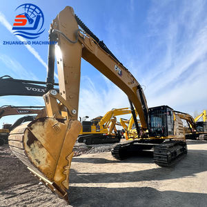 Excavatrice sur chenilles Caterpillar 349 d'occasion, 49 tonnes, grande excavatrice hydraulique de haute qualité, d'origine japonaise, avec moteur et boîte de vitesses PLC, à vendre - Product Image 2