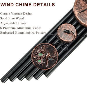 Campana de Viento Metálica con Sonido Perfecto, Instrumento de Sanación Musical, Adorno Colgante para Balcón Exterior, Decoración para Hogar y Jardín - Product Image 2