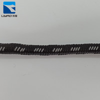 Benutzer definierte Farbe Logo Stilvolle Nylon geflochtene elastische reflektierende Schnürsenkel verstellbare Laufs chuh schnur Geflochtene elastische reflektierende Schnur