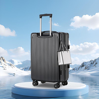 Valise de voyage ABS style vintage 20/24, petite, à roulettes universelles, étanche, durable, antivol, réduisant la charge