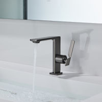 Robinet de lavabo en laiton durable, anti-décoloration, avec logo personnalisable, design élégant, mitigeur à poignée unique