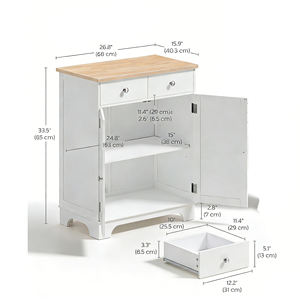 <span class=keywords><strong>Buffet</strong></span> avec rangements, armoire <span class=keywords><strong>de</strong></span> cuisine avec étagère réglable, 2 tiroirs et 2 portes, meuble <span class=keywords><strong>de</strong></span> bar à café - Product Image 6