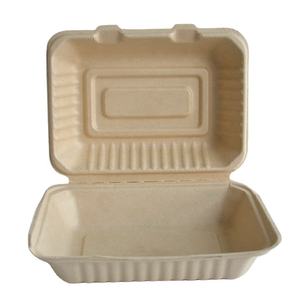 Cono Biodegradable desechable, caja de embalaje de <span class=keywords><strong>comida</strong></span> rápida <span class=keywords><strong>para</strong></span> bagazo de caña de azúcar, hamburguesa, venta al por mayor - Product Image 1