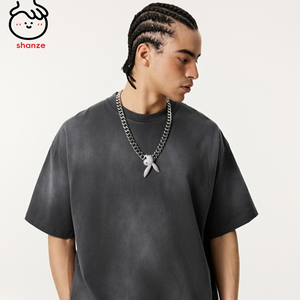 เสื้อยืดแฟชั่นใหม่ทรงโอเวอร์ไซส์ แขนสั้น คอโอ ทรงลำลอง ผ้าถักลายพิมพ์ 3 มิติ ดีไซน์พอง ป้องกันรอยยับ สำหรับผู้ชาย ผ้าฝ้าย 100% - Product Image 5