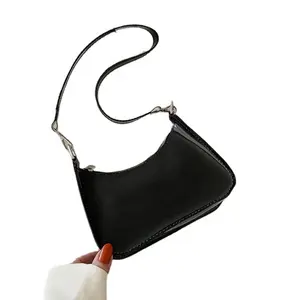 Fashion Vintage Ladies Jelly Solid Color Clear Underarm Bag Casual Women Handbags Purse Fashion Cell Phone Shoulder Bag
